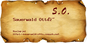 Sauerwald Ottó névjegykártya